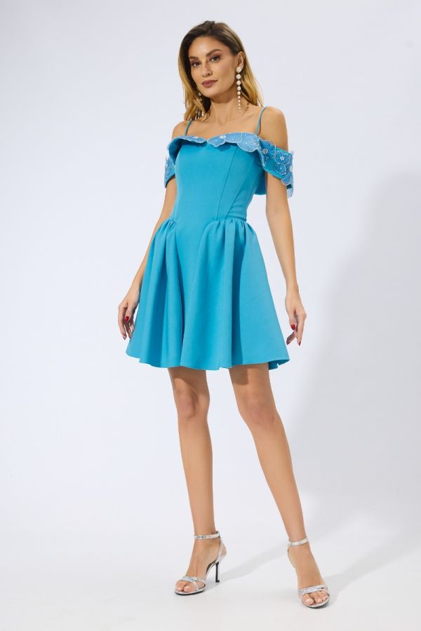 Estelle Blue premium occasion Dress