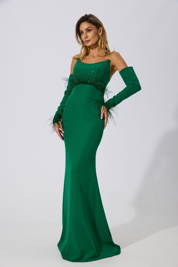 Kalonice Green Occasion Dress