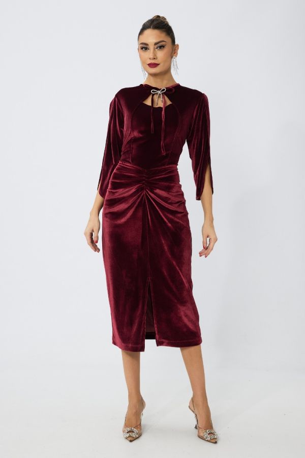 Medana Burgundy occasion Dress