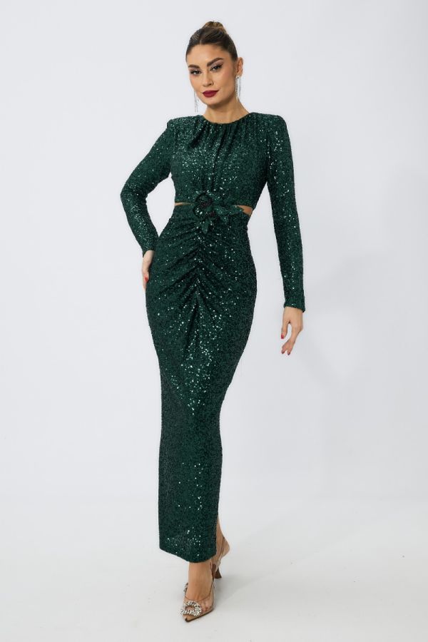 Charlize Green premium occasion Dress