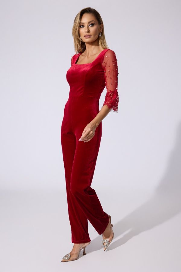 Pearl Red Jumpsuit