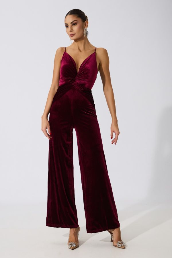 Vogue Burgundy Jumpsuit