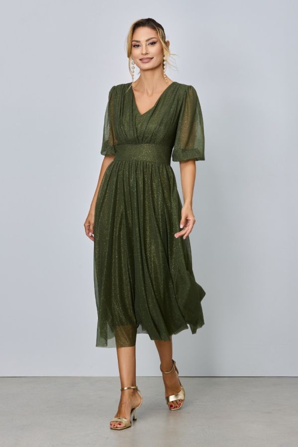 Nicolette Khaki Dress